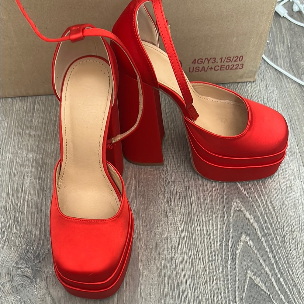 ASOS Bold Red Platform Heels